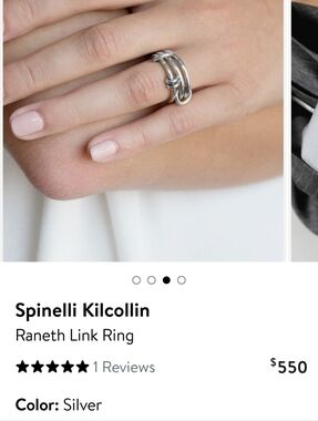 Spinelli Kilcollin Raneth Link Ring in Silver. Not Pack Original. # 106